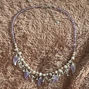 Elegant Purple and Silver Necklace